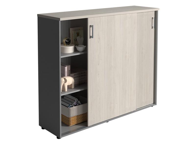 Шкаф NWT 1214 белое дерево/серый